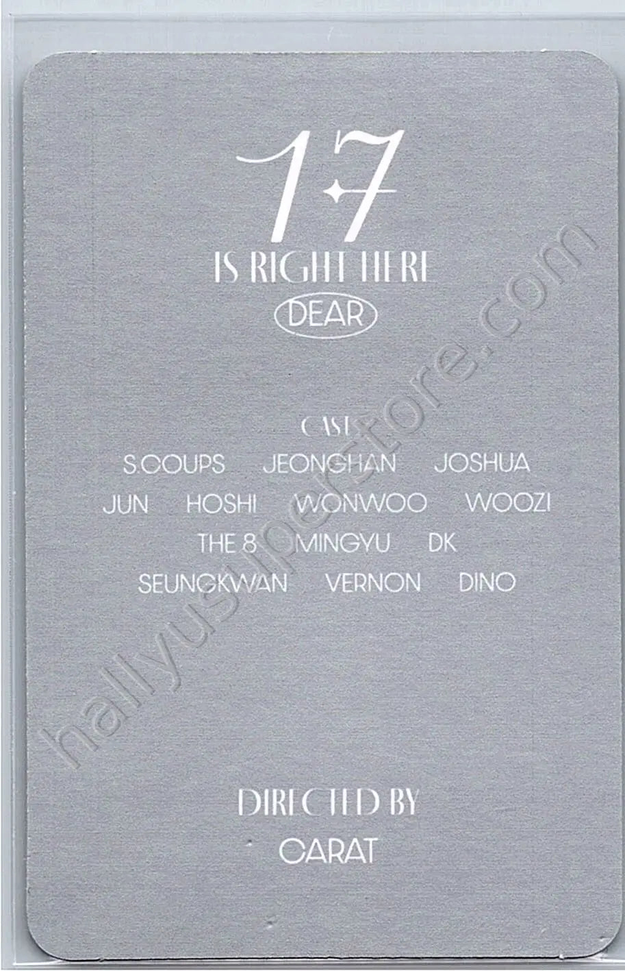 SEVENTEEN - Mingyu - 17 IS RIGHT HERE album photocard carat version dear version