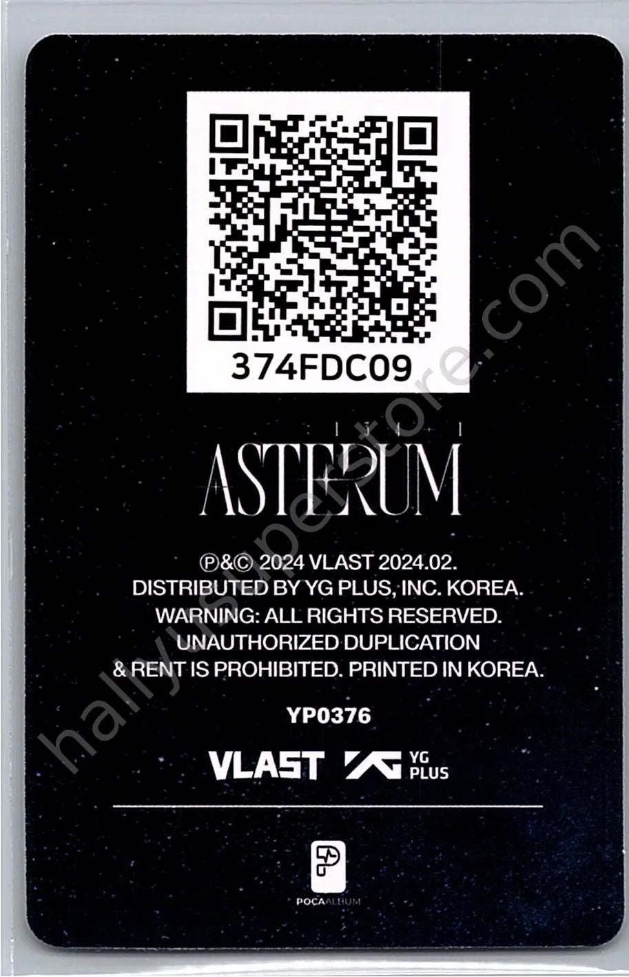 PLAVE - Hamin - Asterum : 134-1 poca album qr card