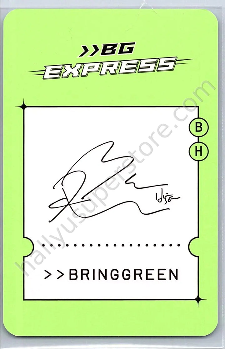 EXO - Baekhyun -  BRING GREEN × BAEKHYUN  Event brand collaboration bring green purchase benefit photocard event