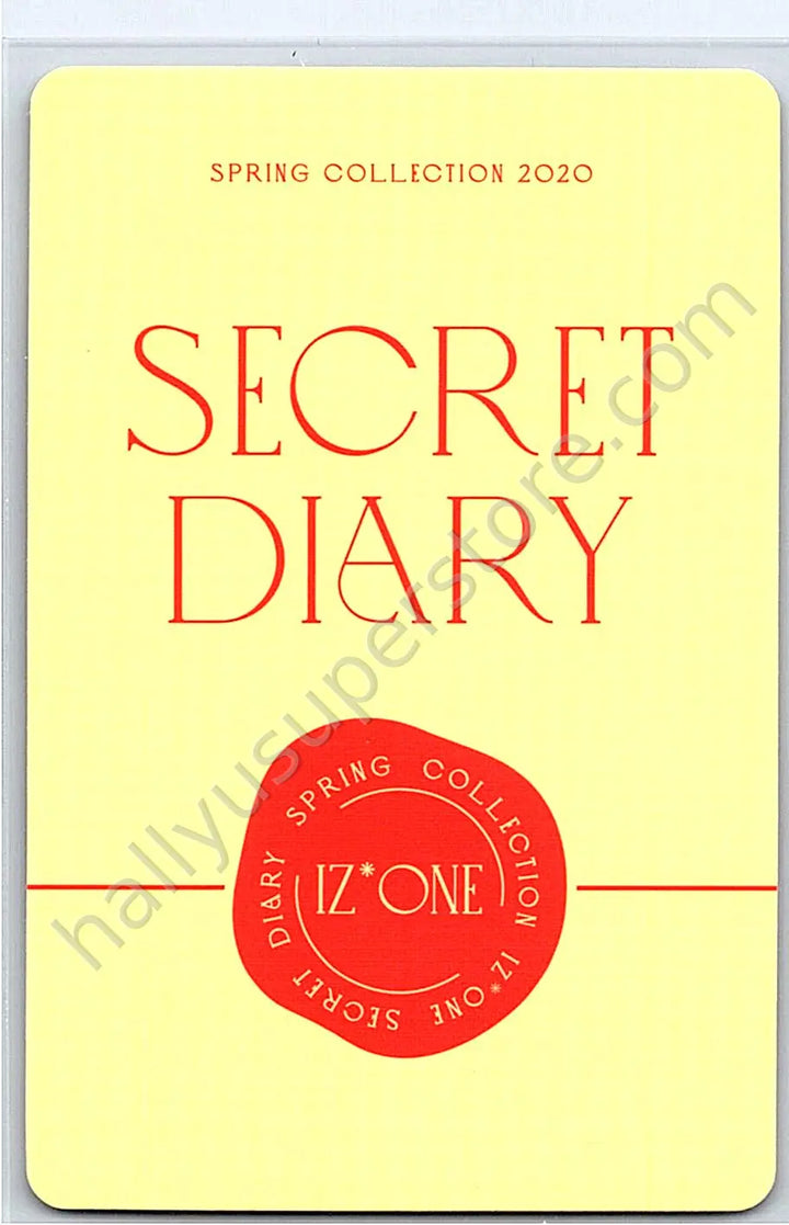 IZ*ONE - Lee Chaeyeon - SPRING COLLECTION 2020 “SECRET DIARY” photobook version photocard set