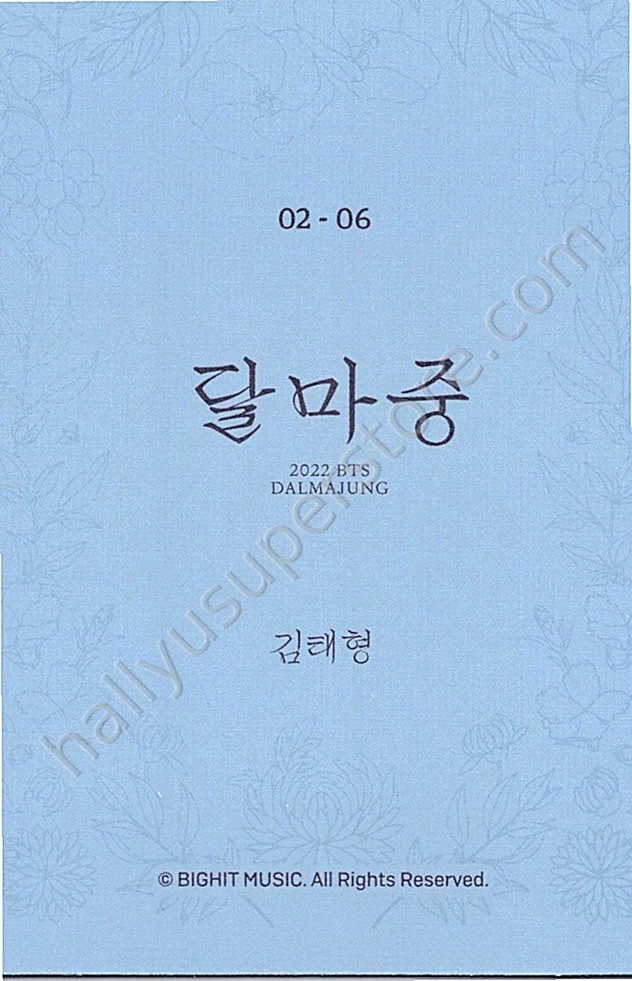BTS - V - Dalmajung 2022 2/6 mini photocard