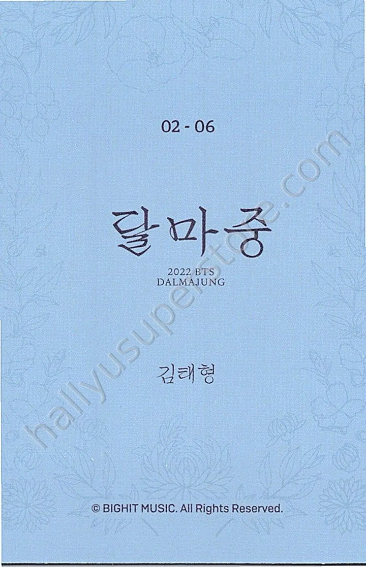 BTS - V - Dalmajung 2022 2/6 mini photocard