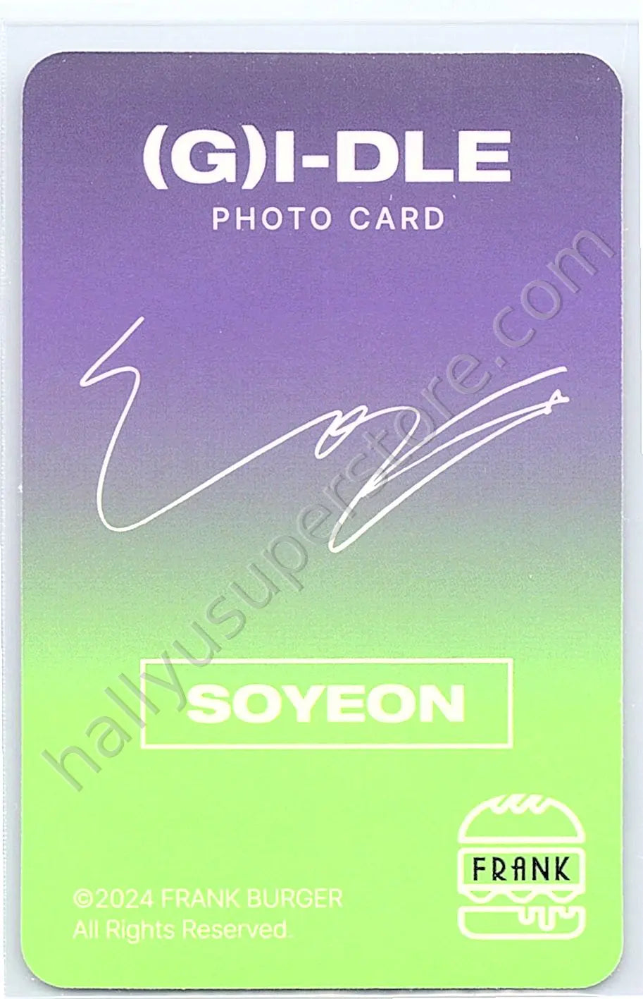 i-dle - Soyeon - i-dle - Soyeon - Frank Burger x (G)I-DLE Other brand collaboration photocard set