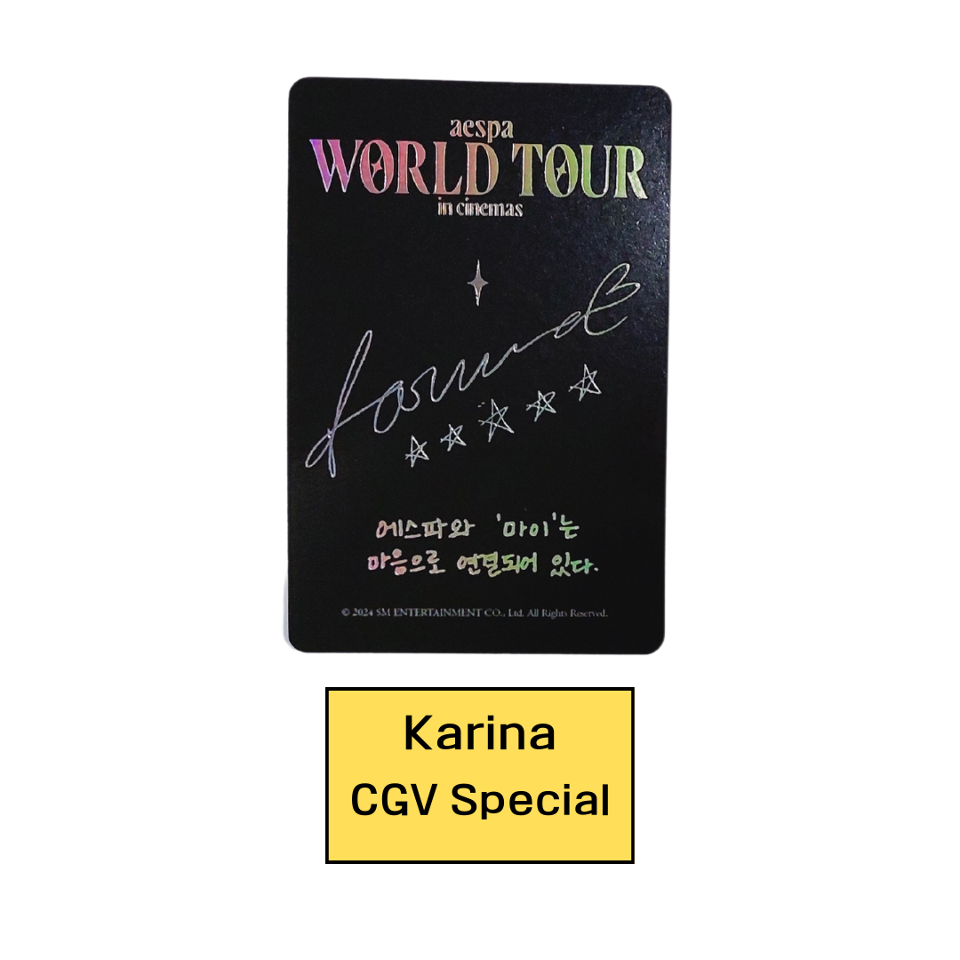 Aespa - "Aespa World Tour in Cinemas" CGV Event Special Photocard [24.04.10] - HALLYUSUPERSTORE