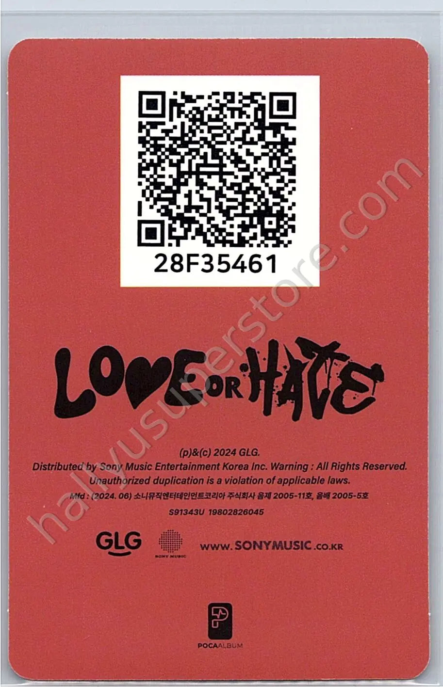 H1-KEY - Seoi - LOVE or HATE poca album qr card true version