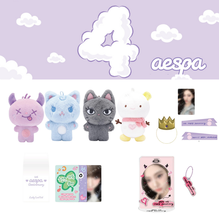 Aespa - "FAST DELIVERY" 4TH Official MD ( 10CM DOLL,  DOLL PROP SET,ACRYLIC STAND SET,LUCKY CARD SET)