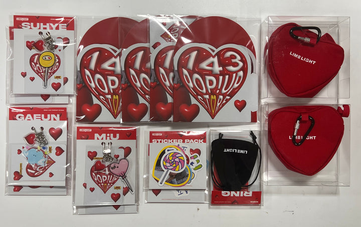 LIMELIGHT - "143 POP! Up Store" Official MD (Message Pop-Up Card, Sticker Pack, Acrylic Keyring, Mini Pouch, Ring) [24.03.08] - HALLYUSUPERSTORE
