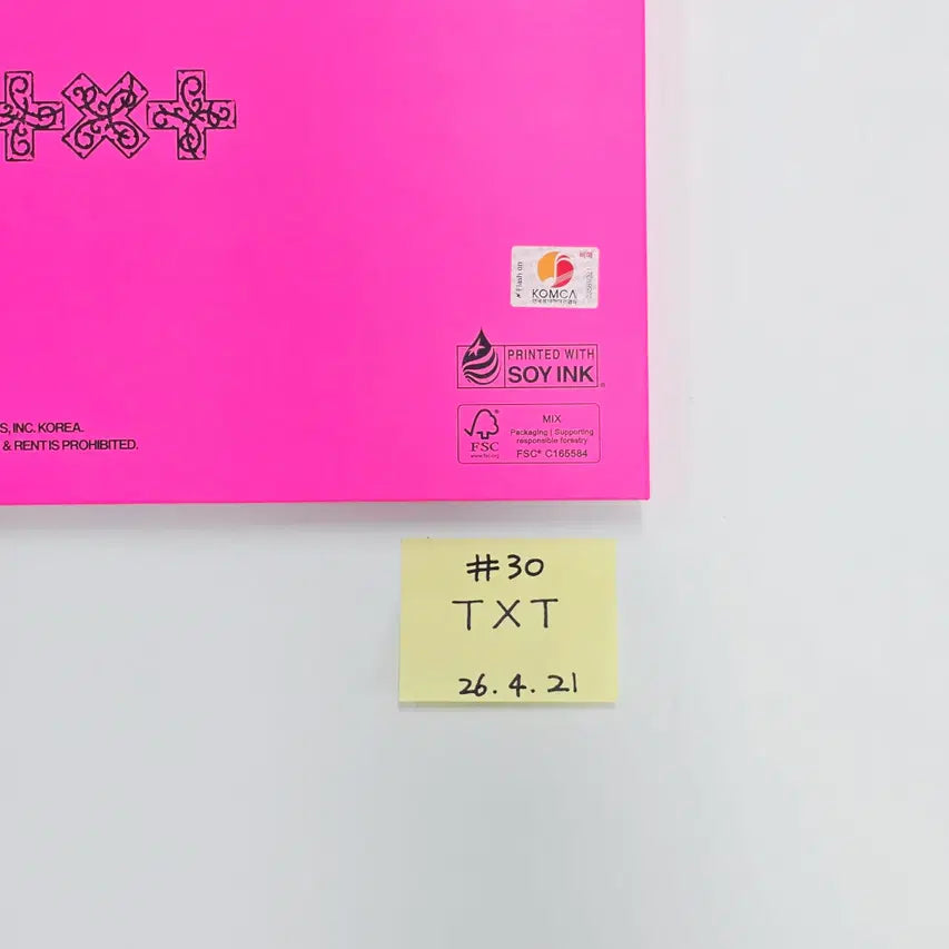 TXT "7TH YEAR: 가시덤불에 잠시 바람이 멈췄을 때 " - Hand Autographed(Signed) Promo Album (2) [26.04.21]