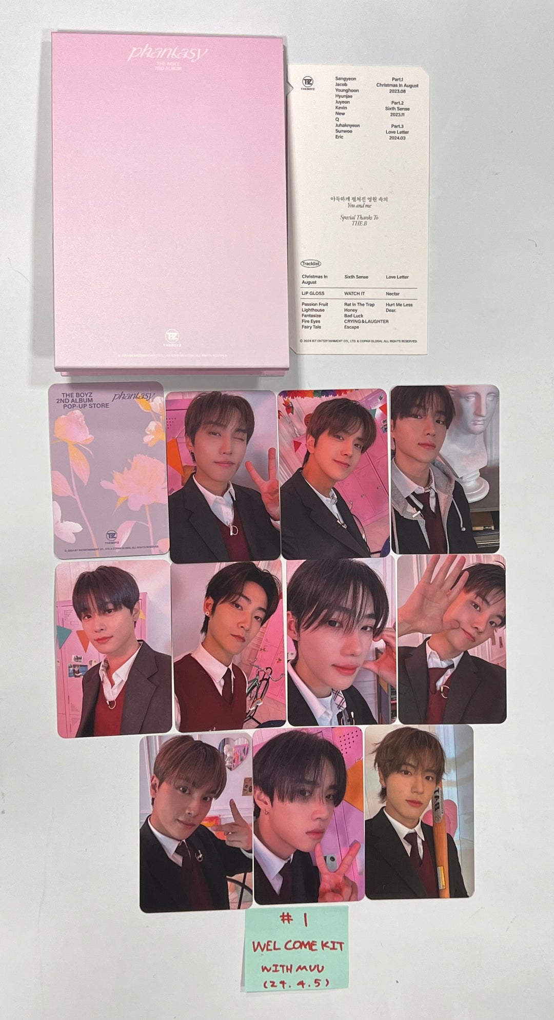 The Boyz "Phantasy" - Pop-Up Store Event Welcome kit, Withmuu Lucky Draw Event Photocard [24.4.5] - HALLYUSUPERSTORE