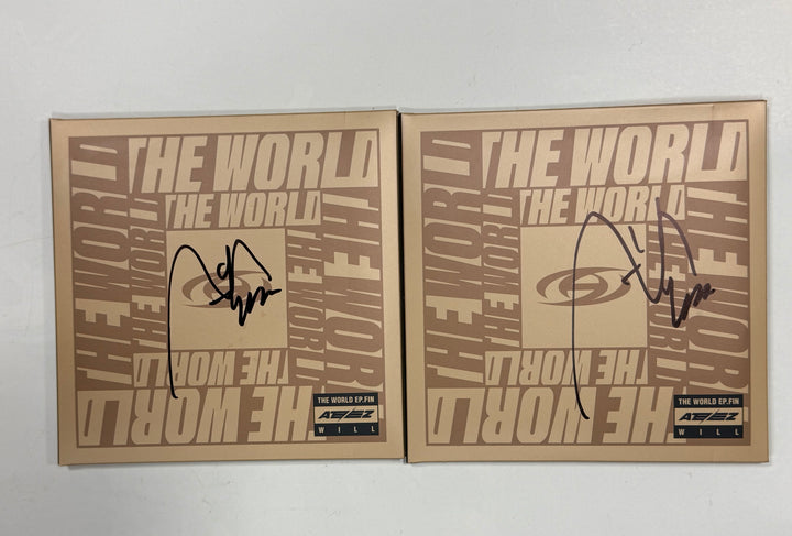 San (Of Ateez) "The World Ep.Fin : Will" - Hand Autographed(Signed) Album [24.4.25] - HALLYUSUPERSTORE