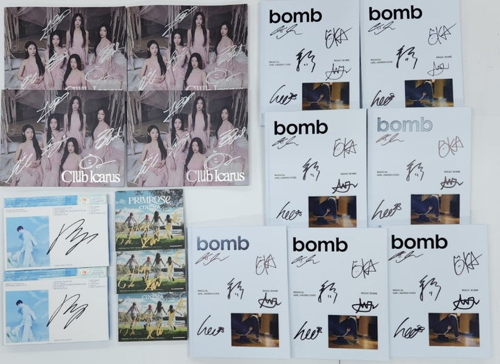 ILLIT "bomb", ARTMS "Club Icarus", DOYOUNG "Soar", PRIMROSE "CINEMA" - Hand Autographed(Signed) Promo Album [25.6.24]