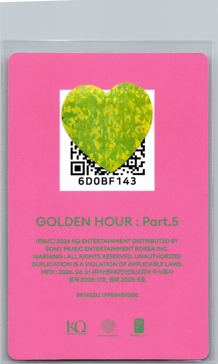ATEEZ "GOLDEN HOUR : Part.5" - Official Photocard (POCAALBUM ver.)(A ver.) [26.06.26]