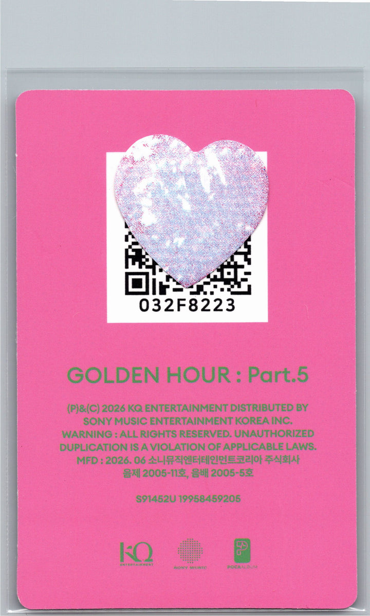 ATEEZ "GOLDEN HOUR : Part.5" - Official Photocard (POCAALBUM ver.)(A ver.) [26.06.26]