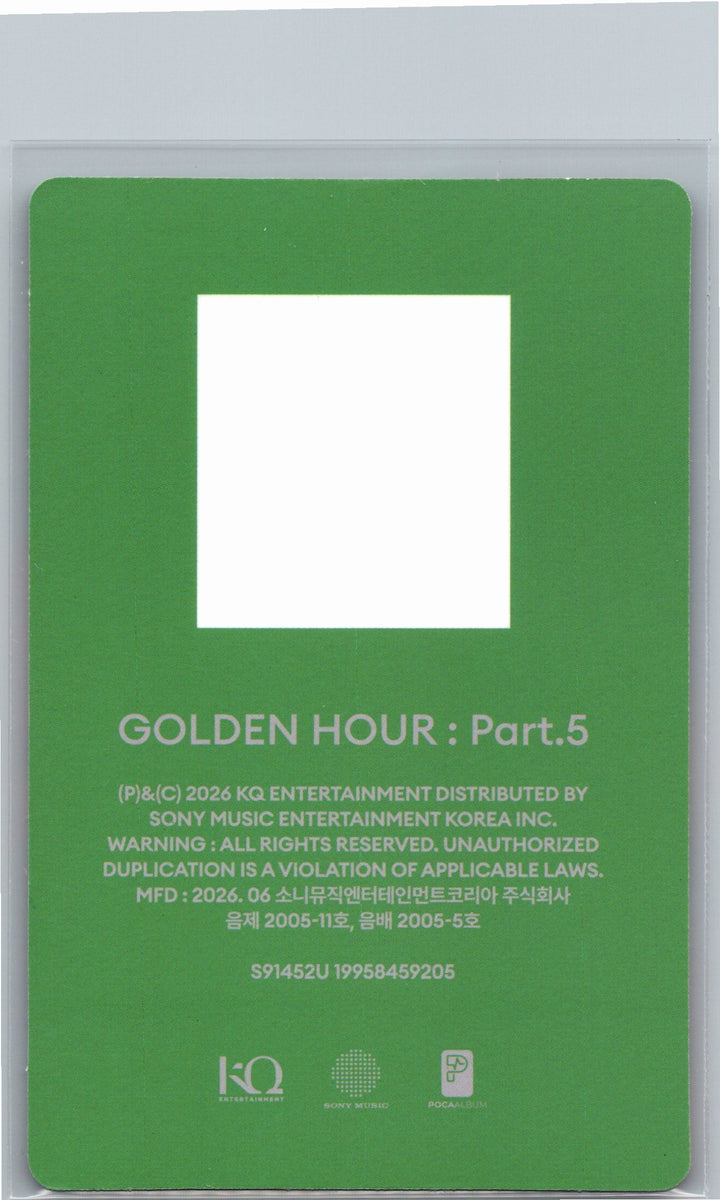 ATEEZ "GOLDEN HOUR : Part.5" - Official Photocard (POCAALBUM ver.)(Z ver.) [26.06.26]