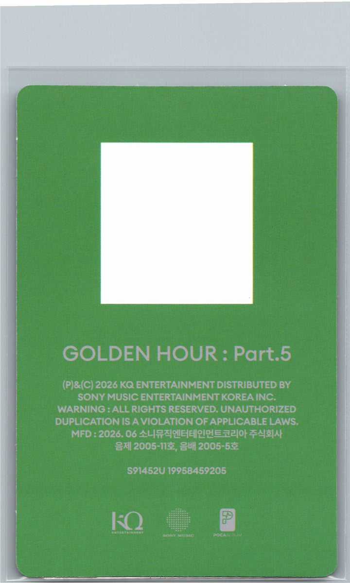 ATEEZ "GOLDEN HOUR : Part.5" - Official Photocard (POCAALBUM ver.)(Z ver.) [26.06.26]