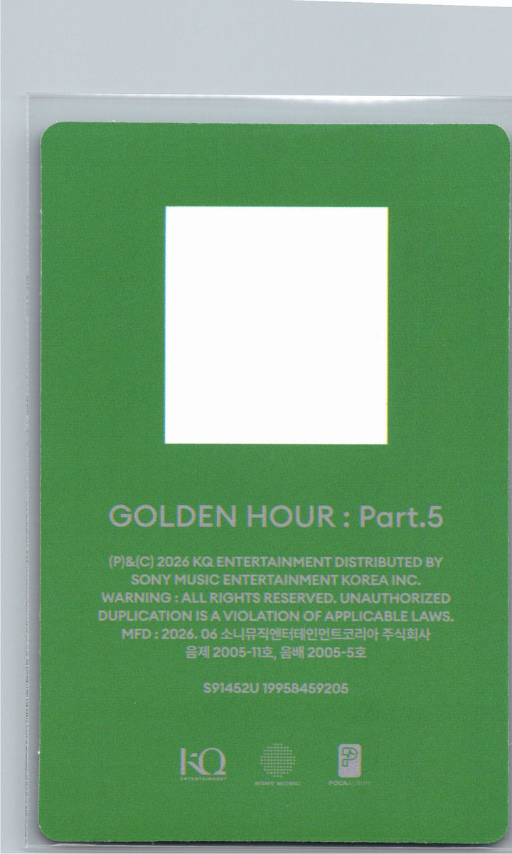 ATEEZ "GOLDEN HOUR : Part.5" - Official Photocard (POCAALBUM ver.)(Z ver.) [26.06.26]