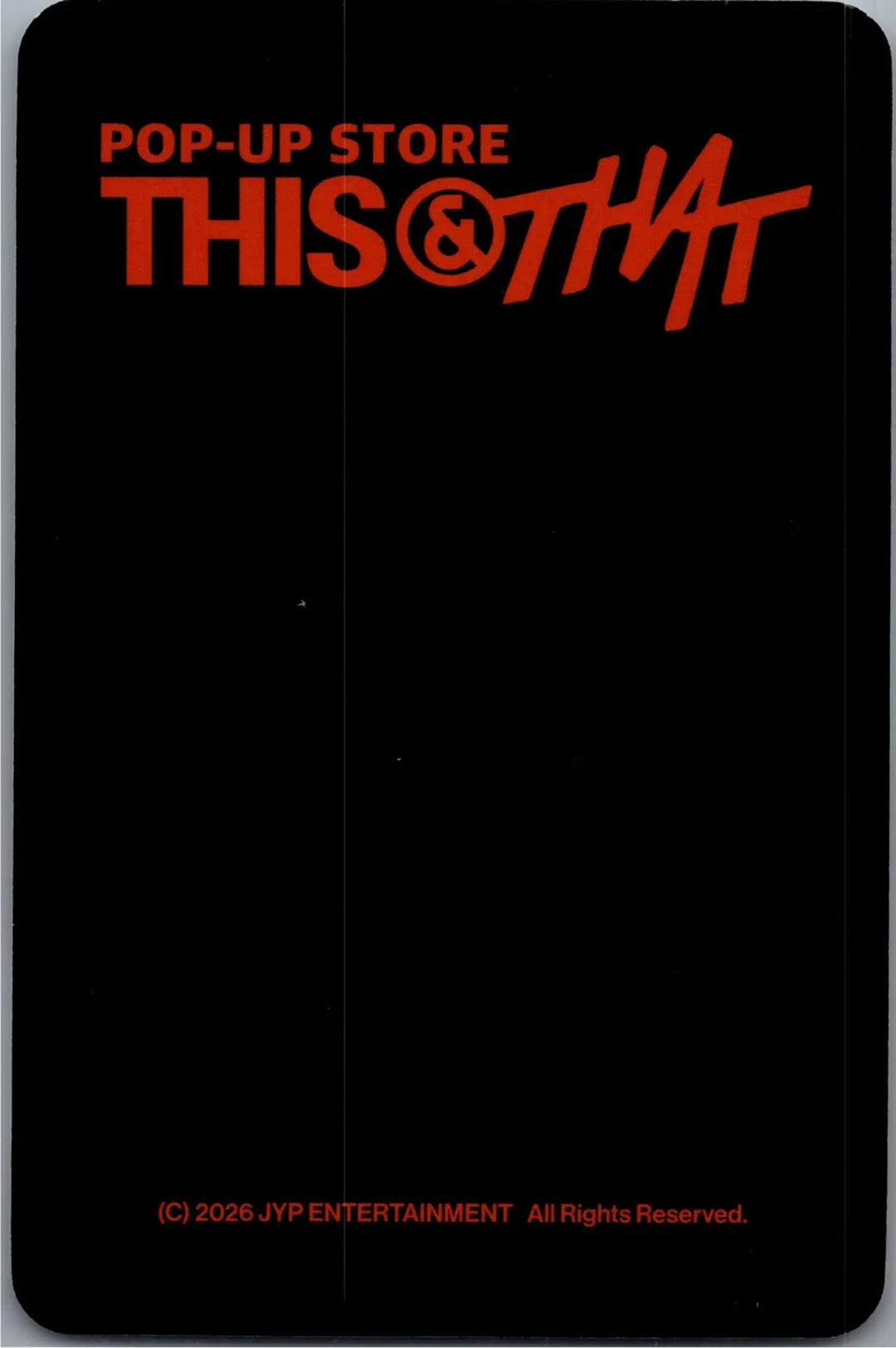 Stray Kids "THIS &amp; THAT" - POP-UP Store Offciail MD Event Photocard [26.08.10]