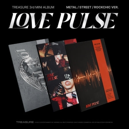 [B2B] TREASURE - 3rd Mini Album [LOVE PULSE] Metal Ver. / (street. ver) TREASURE (트레저) - 3rd MINI ALBUM [LOVE PULSE] METAL / STREET / ROCKCHIC VER.