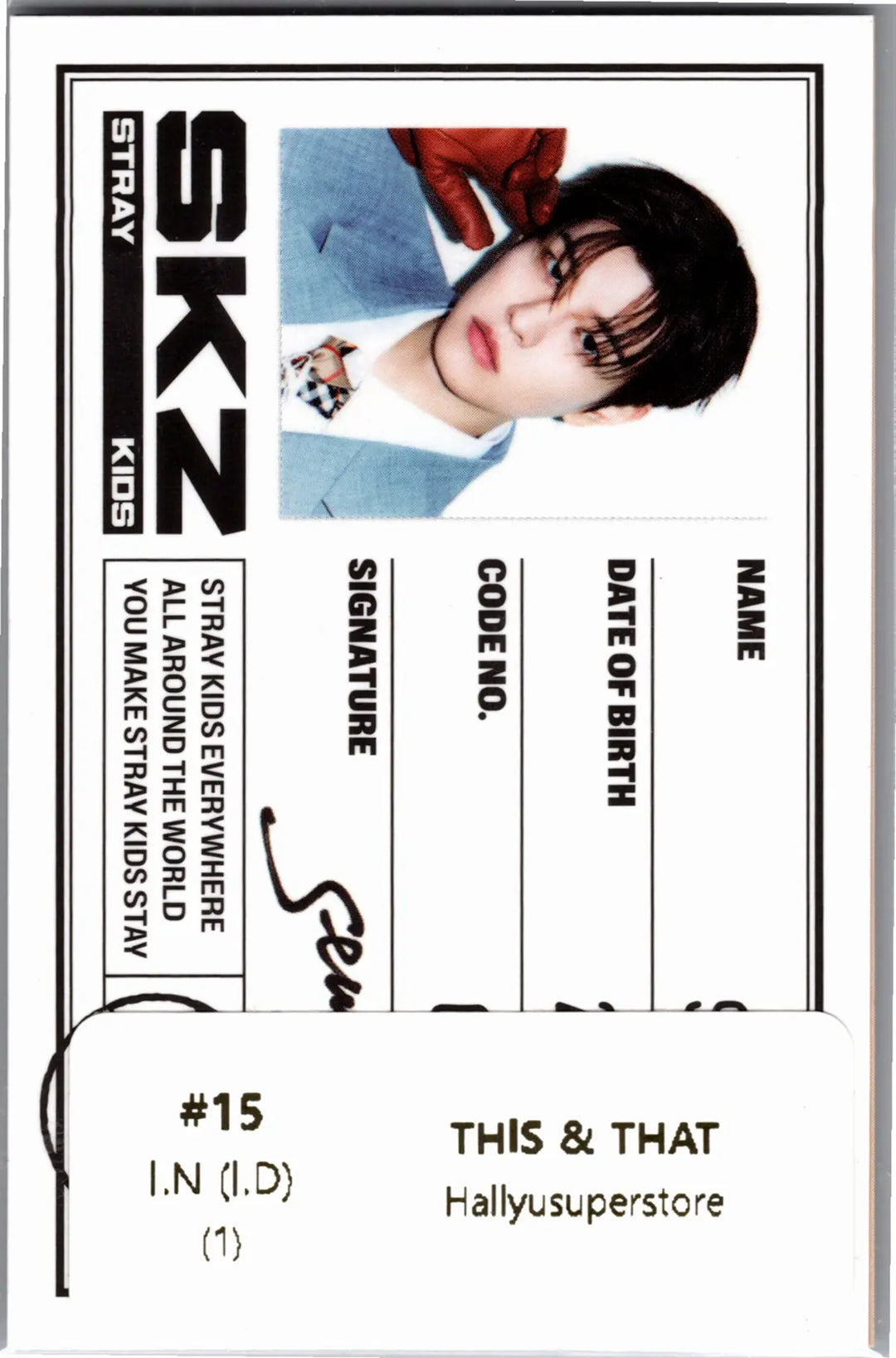 Stray Kids "THIS &amp; THAT" - Official Photocard (Photobook Ver.) (2) [26.08.10]
