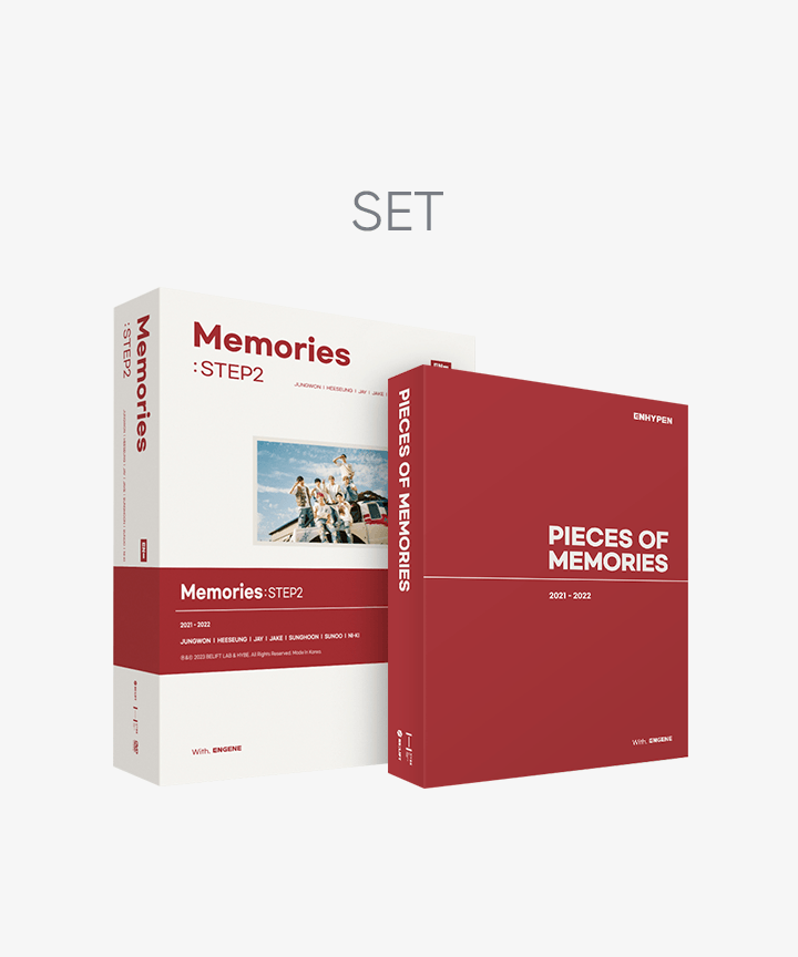 [In Stock MD] ENHYPEN - Memories : STEP 2 DVD + PIECES OF MEMORIES [2021-2022] SET - HALLYUSUPERSTORE