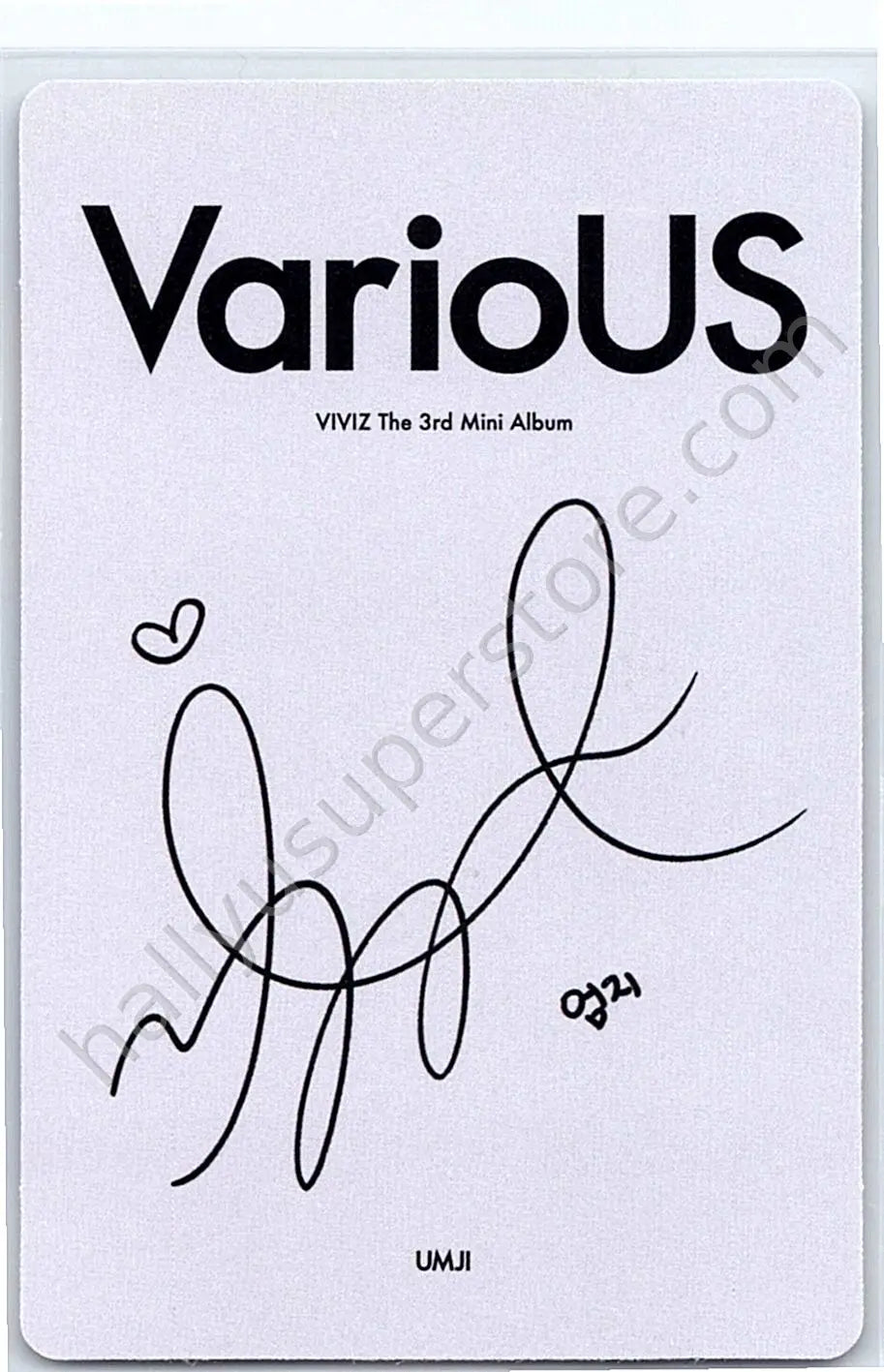 VIVIZ - Umji - VarioUS album photocard clazzy version