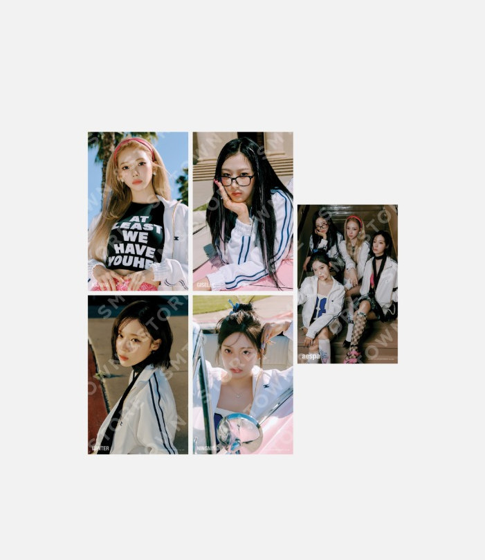 [In Stock MD] Aespa "My World" - Smtown & Store 4X6 PHOTO SET - HALLYUSUPERSTORE