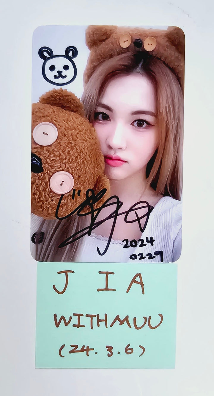 JIA (Of TRI.BE) "Diamond" - Hand Autographed(Signed) Photocard [24.3.6] - HALLYUSUPERSTORE