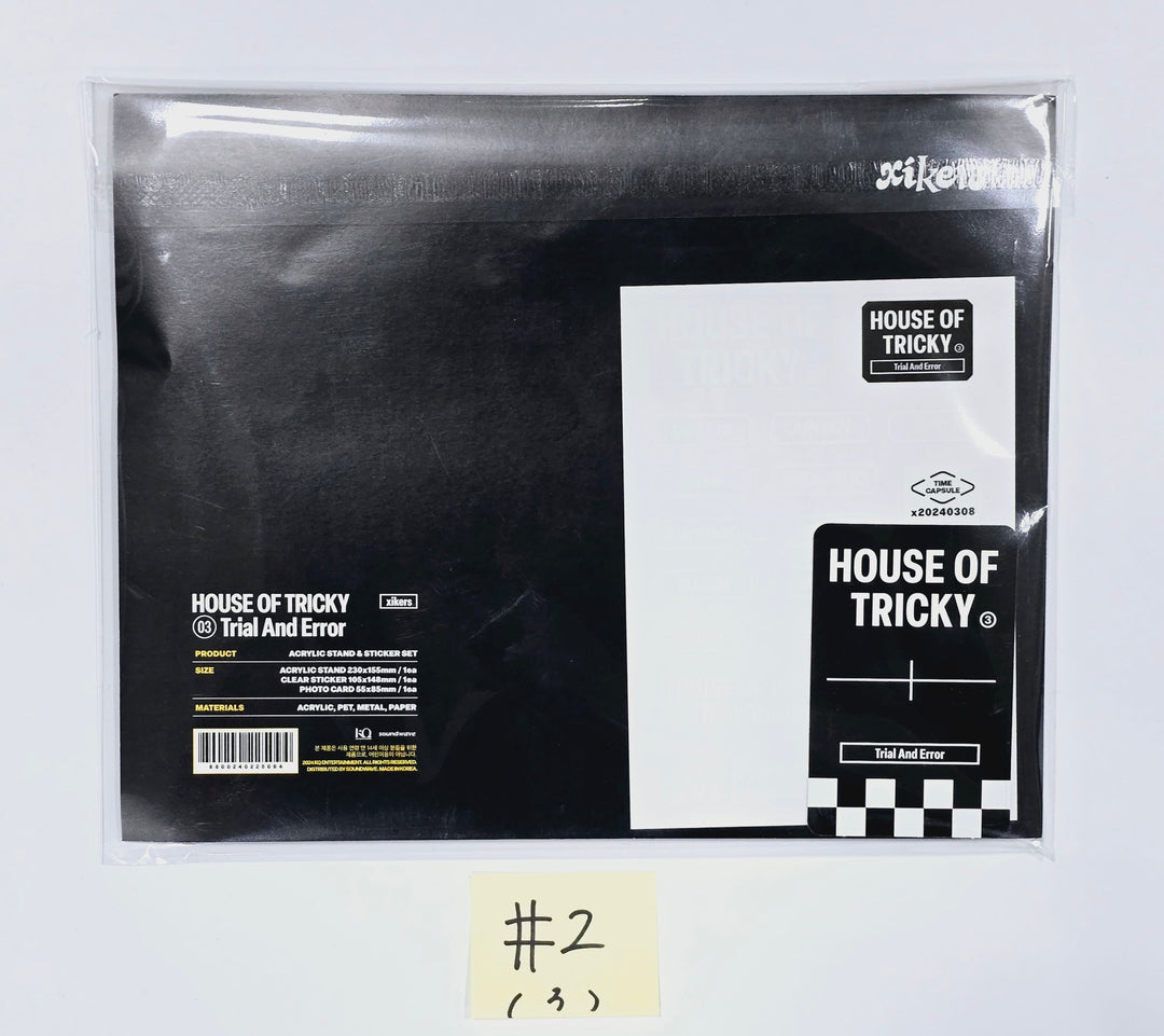 Xikers "HOUSE OF TRICKY : Trial And Error" - Official MD [Acrylic Stand &amp; Sticker, Acrylic Photocard Holder] [24.3.11] - HALLYUSUPERSTORE