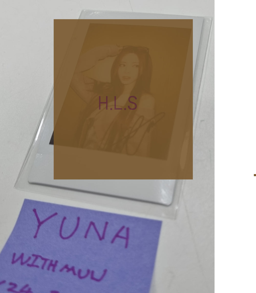 Yuna (Of ITZY) 'BORN TO BE' - Hand Autographed(Signed) Polaroid [24.3.13] - HALLYUSUPERSTORE