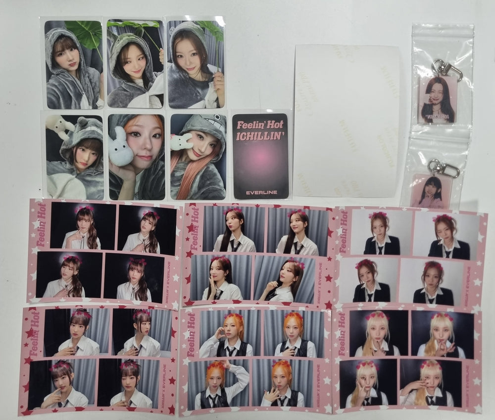 ICHILLIN "Feelin' Hot" - Everline Lucky Draw Event Photocard, 4 Cut Photo, Keyring [24.3.13] - HALLYUSUPERSTORE