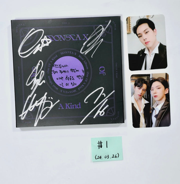 MONSTA X - Hand Autographed(Signed) Promo Album [24.3.26] - HALLYUSUPERSTORE