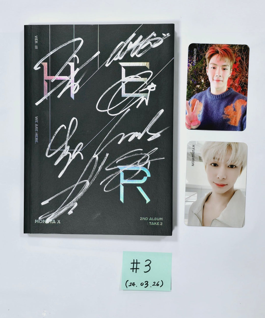 MONSTA X - Hand Autographed(Signed) Promo Album [24.3.26] - HALLYUSUPERSTORE