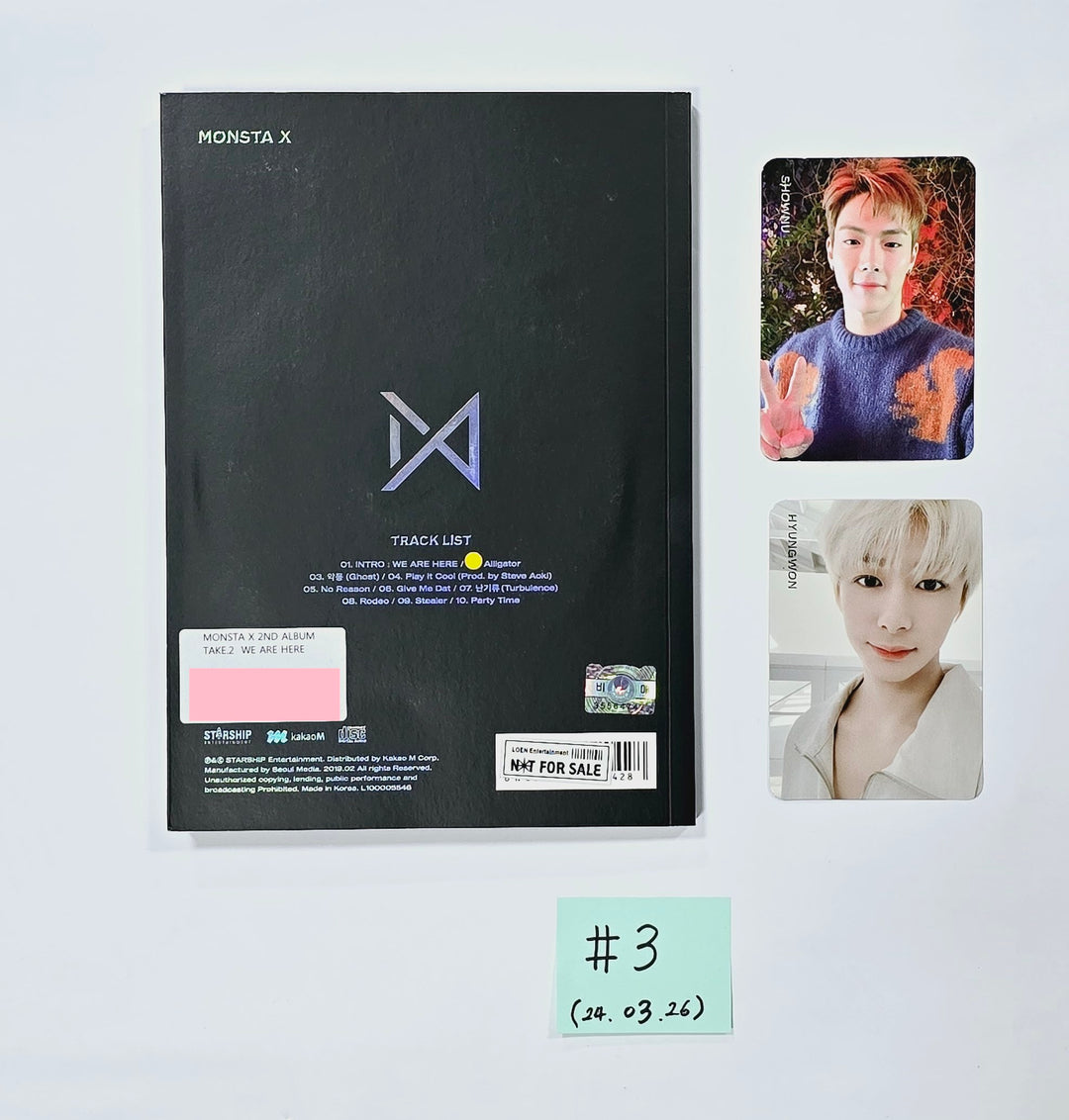 MONSTA X - Hand Autographed(Signed) Promo Album [24.3.26] - HALLYUSUPERSTORE