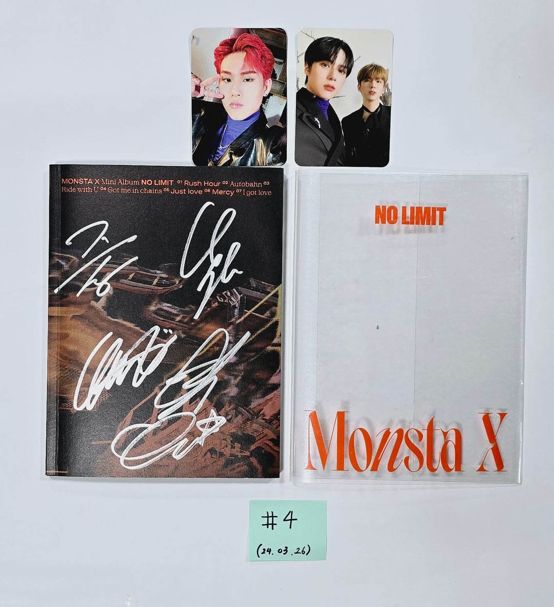 MONSTA X - Hand Autographed(Signed) Promo Album [24.3.26] - HALLYUSUPERSTORE