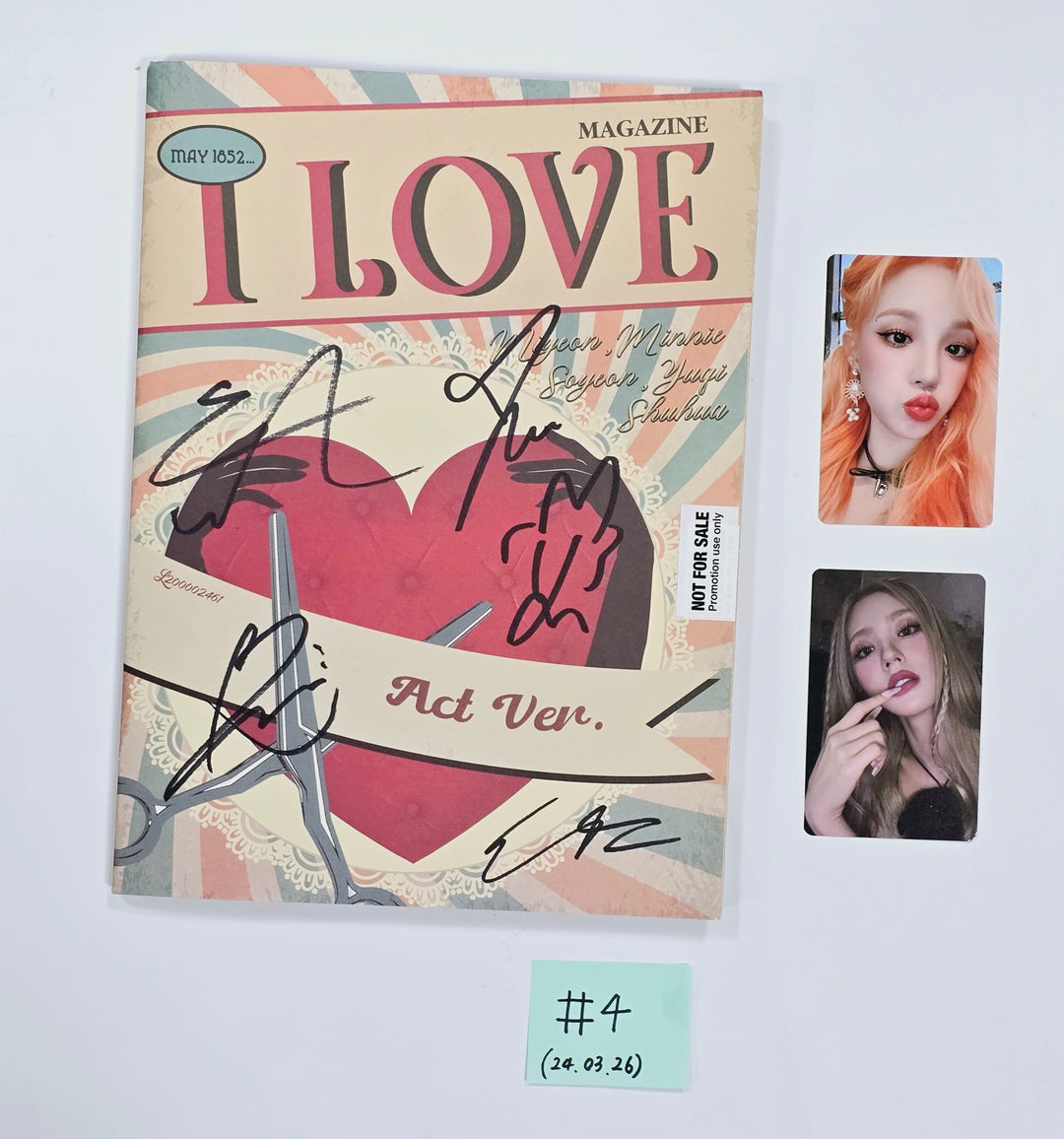 (G) I-DLE - Hand Autographed(Signed) Promo Album [24.3.26] (Restocked 3/27) - HALLYUSUPERSTORE