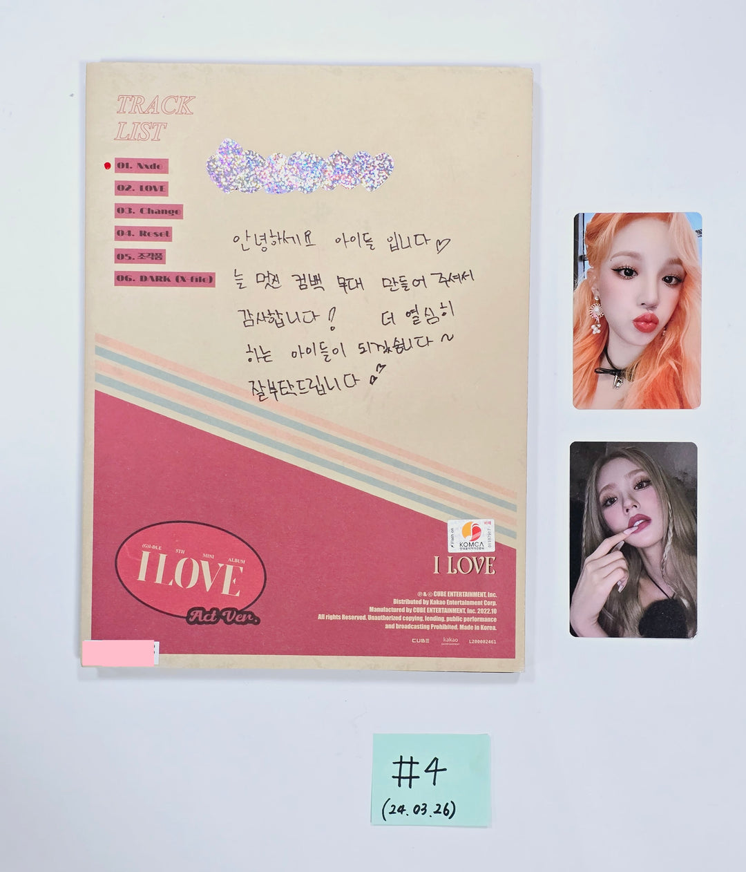 (G) I-DLE - Hand Autographed(Signed) Promo Album [24.3.26] (Restocked 3/27) - HALLYUSUPERSTORE