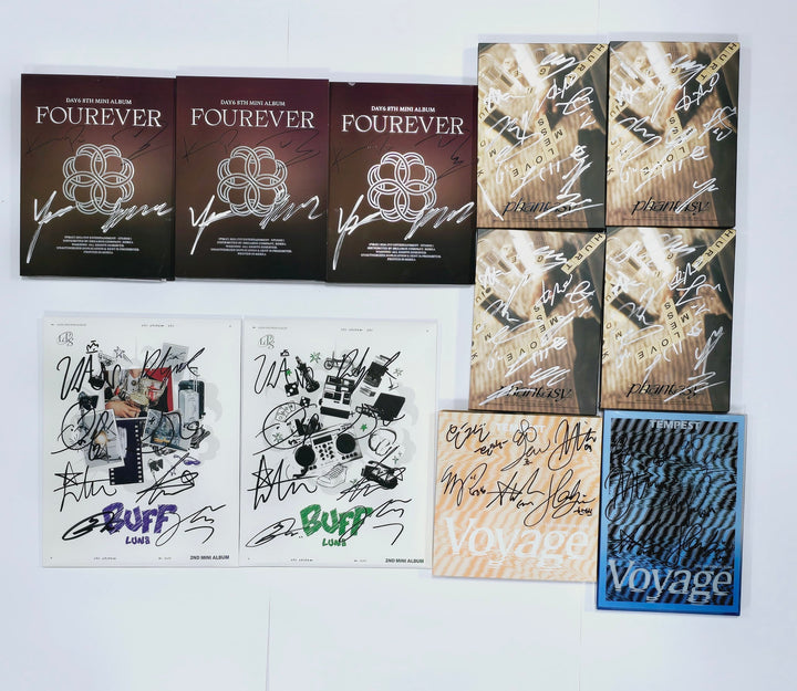 LUN8 "BUFF", TEMPEST "Voyage", THE BOYZ "PHANTASY", Day 6 "Fourever" - Hand Autographed(Signed) Promo Album [24.3.27] - HALLYUSUPERSTORE