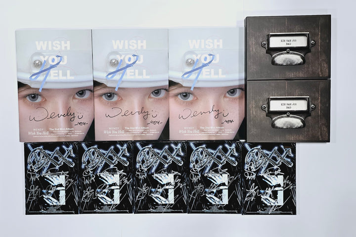 Kim Nam Joo "BAD", WENDY "Wish You Hell", PURPLE KISS "BXX" - Hand Autographed(Signed) Promo Album [24.3.27] - HALLYUSUPERSTORE