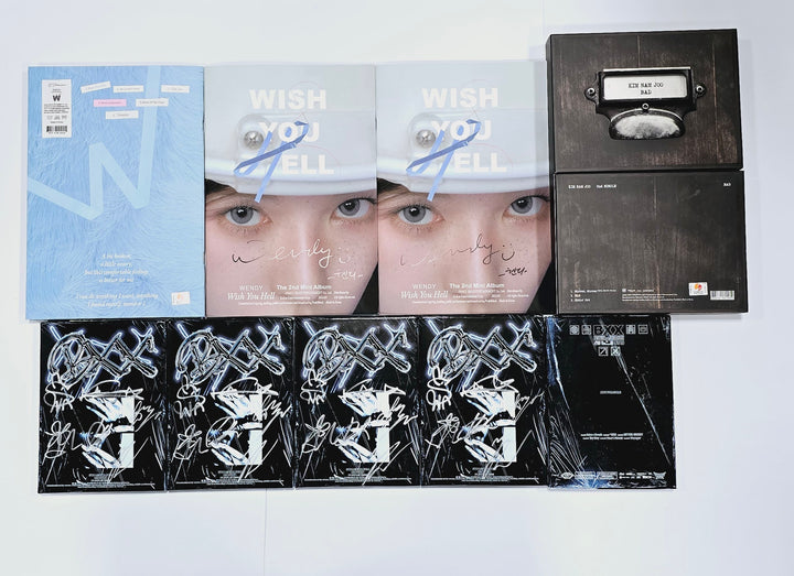 Kim Nam Joo "BAD", WENDY "Wish You Hell", PURPLE KISS "BXX" - Hand Autographed(Signed) Promo Album [24.3.27] - HALLYUSUPERSTORE