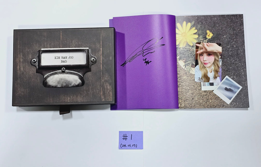 Kim Nam Joo "BAD", WENDY "Wish You Hell", PURPLE KISS "BXX" - Hand Autographed(Signed) Promo Album [24.3.27] - HALLYUSUPERSTORE