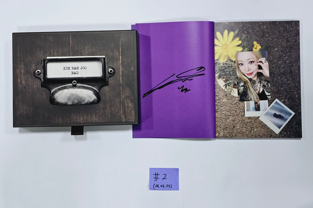 Kim Nam Joo "BAD", WENDY "Wish You Hell", PURPLE KISS "BXX" - Hand Autographed(Signed) Promo Album [24.3.27] - HALLYUSUPERSTORE