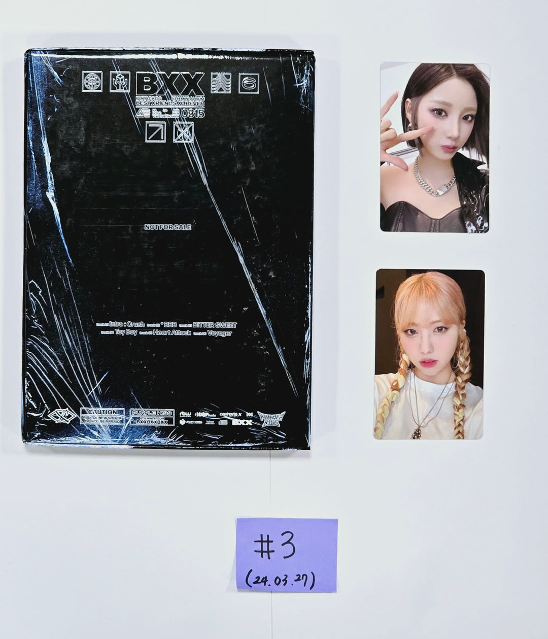 Kim Nam Joo "BAD", WENDY "Wish You Hell", PURPLE KISS "BXX" - Hand Autographed(Signed) Promo Album [24.3.27] - HALLYUSUPERSTORE