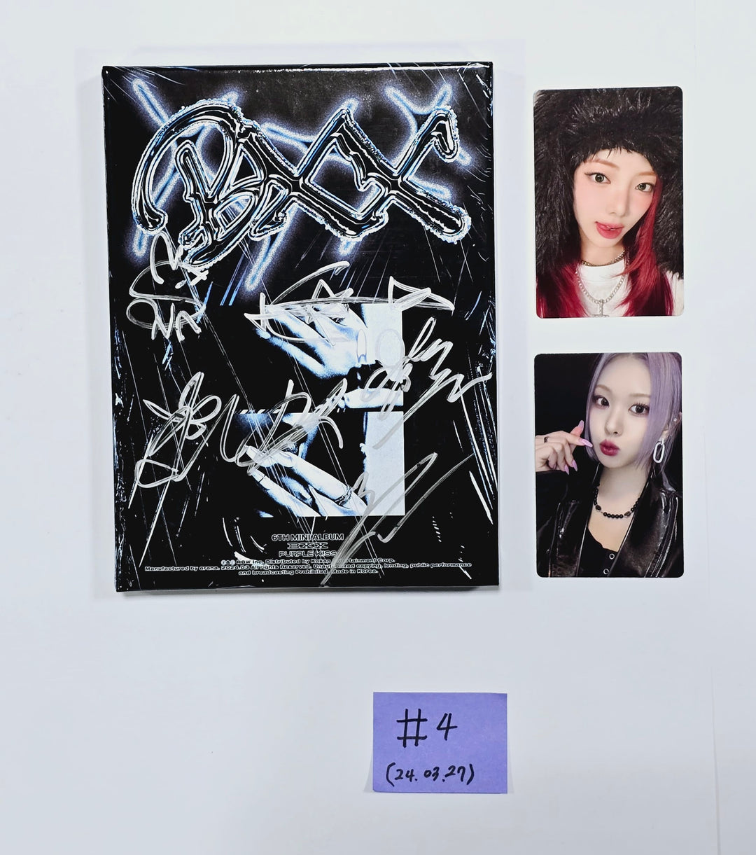 Kim Nam Joo "BAD", WENDY "Wish You Hell", PURPLE KISS "BXX" - Hand Autographed(Signed) Promo Album [24.3.27] - HALLYUSUPERSTORE