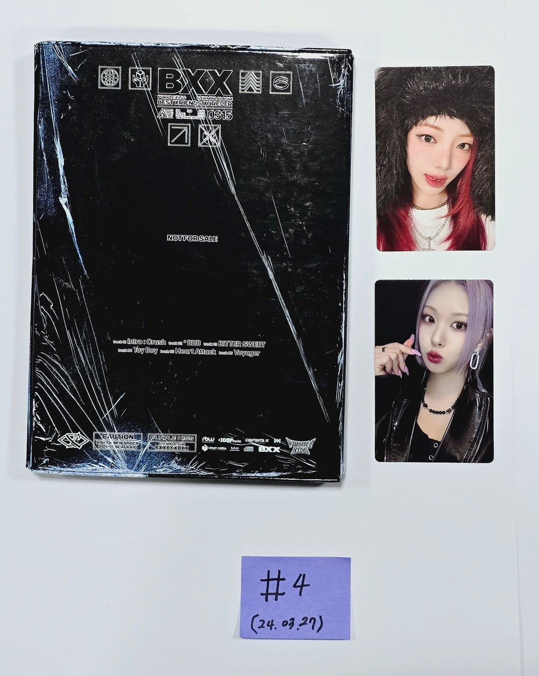 Kim Nam Joo "BAD", WENDY "Wish You Hell", PURPLE KISS "BXX" - Hand Autographed(Signed) Promo Album [24.3.27] - HALLYUSUPERSTORE