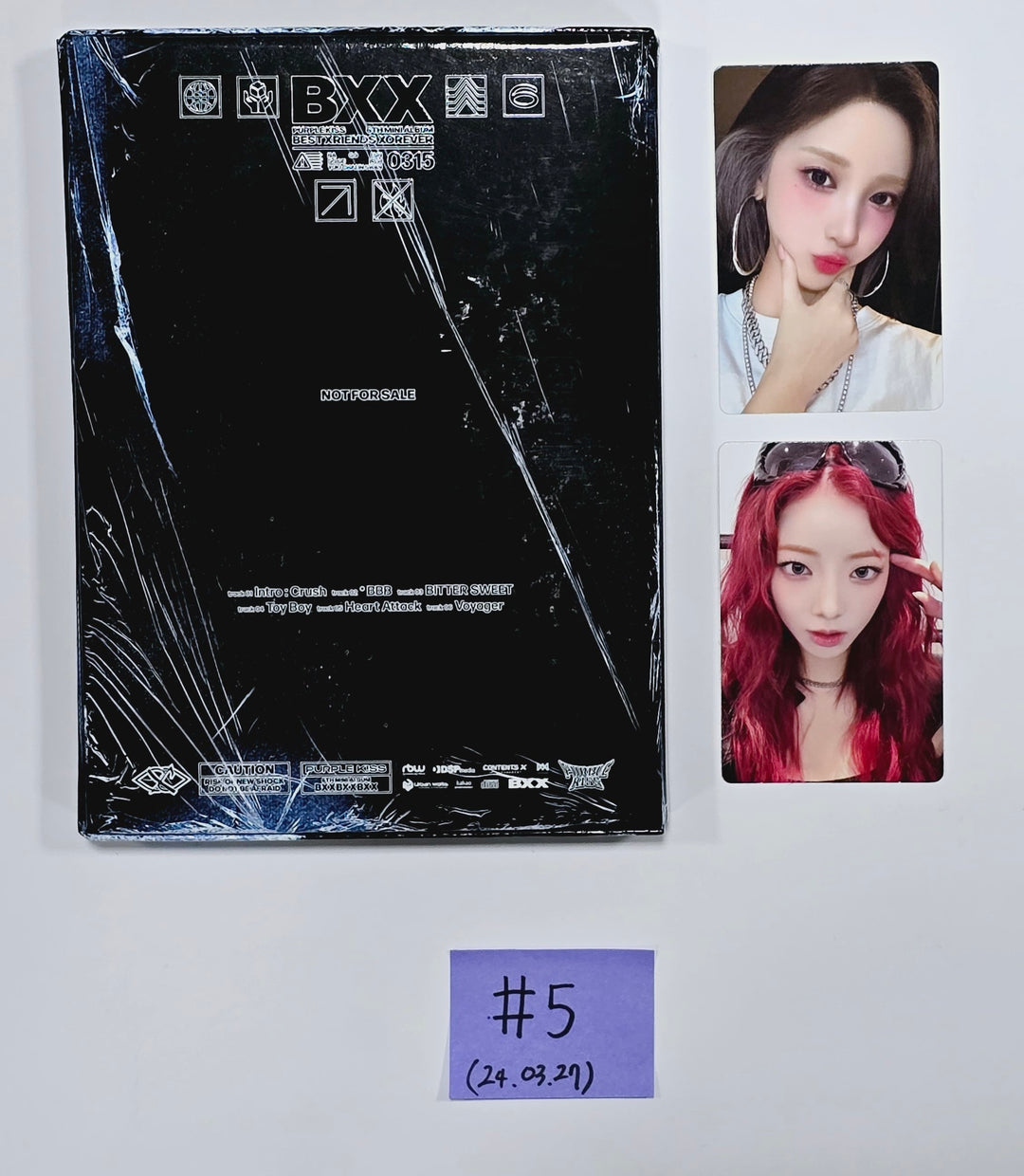 Kim Nam Joo "BAD", WENDY "Wish You Hell", PURPLE KISS "BXX" - Hand Autographed(Signed) Promo Album [24.3.27] - HALLYUSUPERSTORE