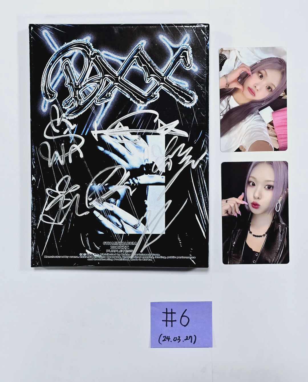 Kim Nam Joo "BAD", WENDY "Wish You Hell", PURPLE KISS "BXX" - Hand Autographed(Signed) Promo Album [24.3.27] - HALLYUSUPERSTORE