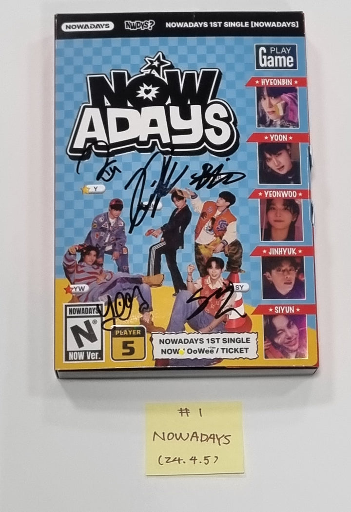 TXT "minisode 3: TOMORROW", KISS OF LIFE "Midas Touch", QWER "MANITO ", NOWADAYS "NOWADAYS" - Hand Autographed(Signed) Promo Album [24.4.5] - HALLYUSUPERSTORE