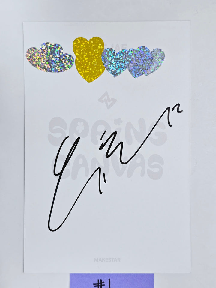 SEVENUS "SPRING CANVAS" - Hand Autographed(Signed) Polaroid, Postcard [24.4.8] - HALLYUSUPERSTORE