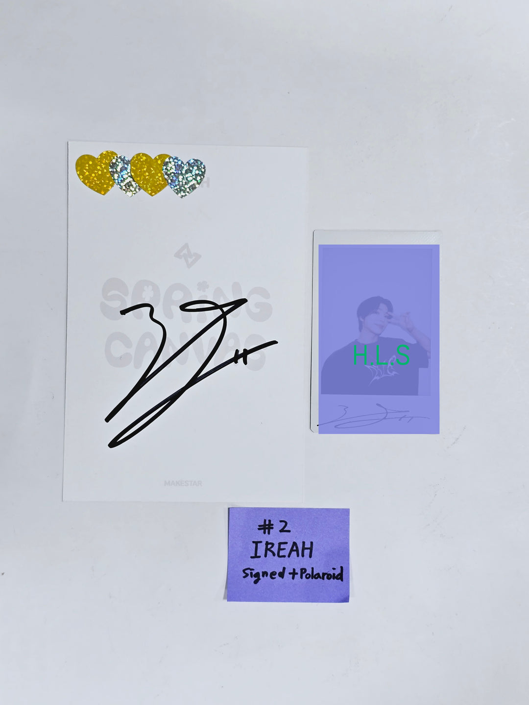 SEVENUS "SPRING CANVAS" - Hand Autographed(Signed) Polaroid, Postcard [24.4.8] - HALLYUSUPERSTORE