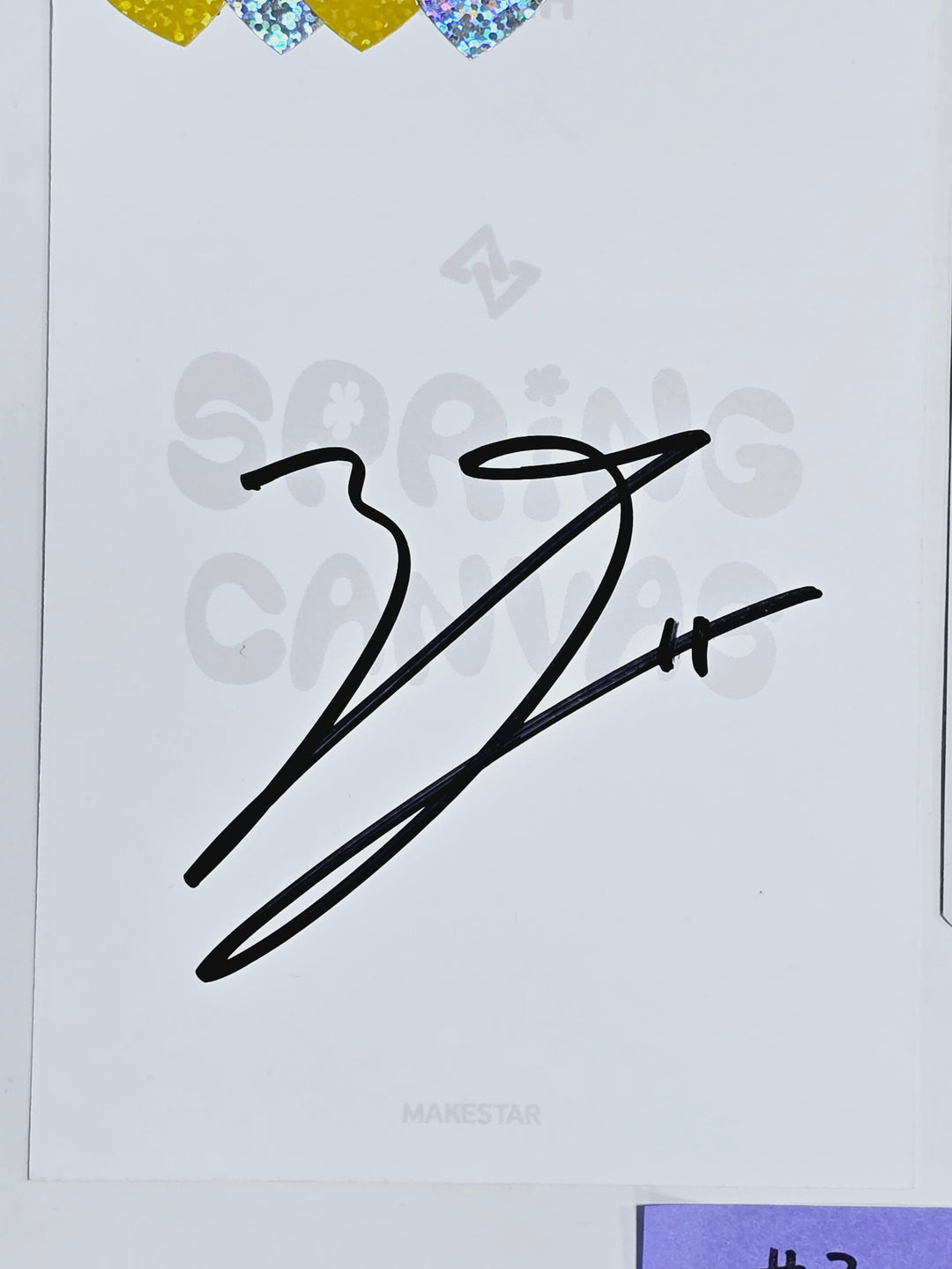 SEVENUS "SPRING CANVAS" - Hand Autographed(Signed) Polaroid, Postcard [24.4.8] - HALLYUSUPERSTORE